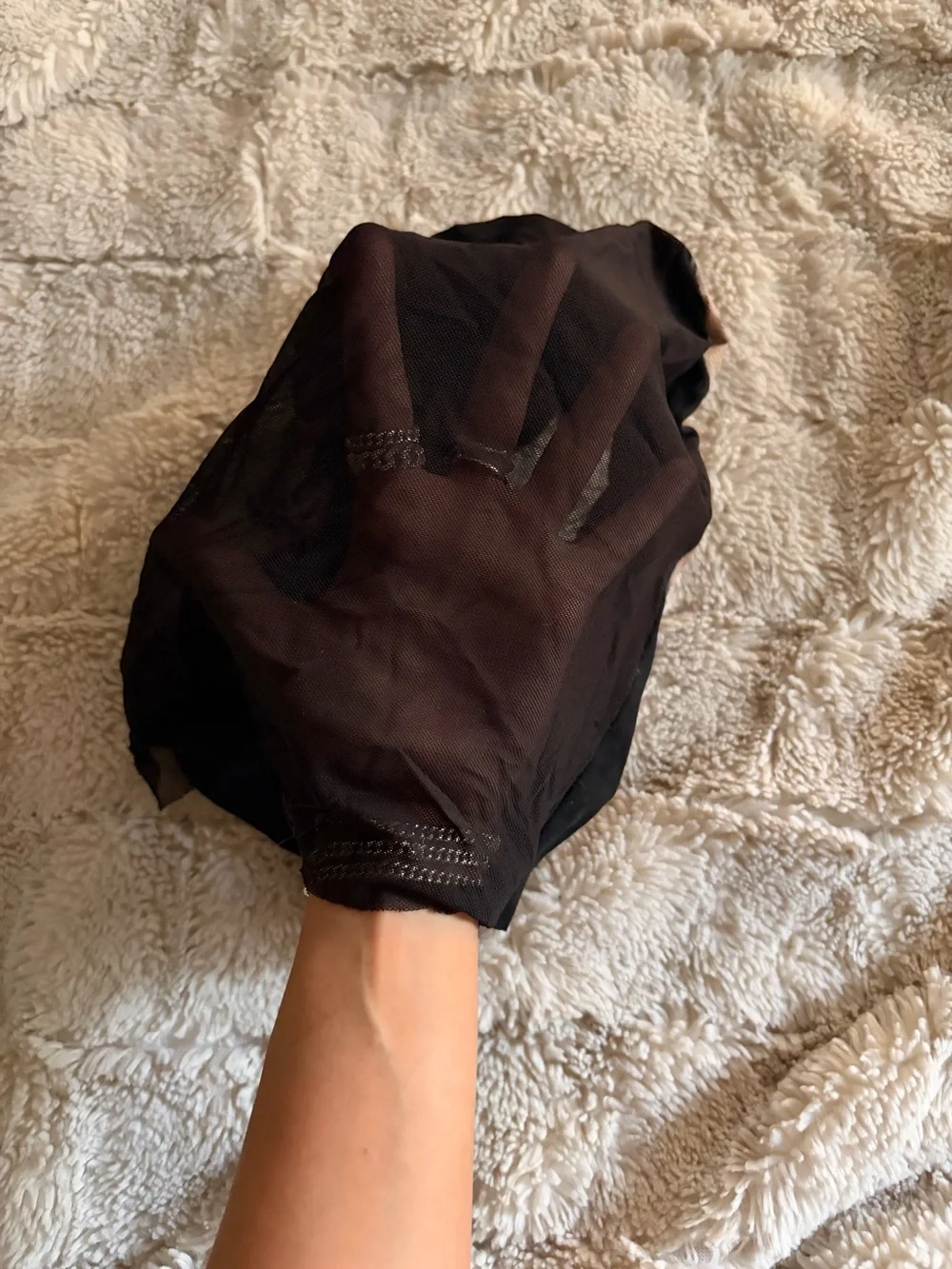 Black Face Mask Balaclava with Printed Hands Graphic